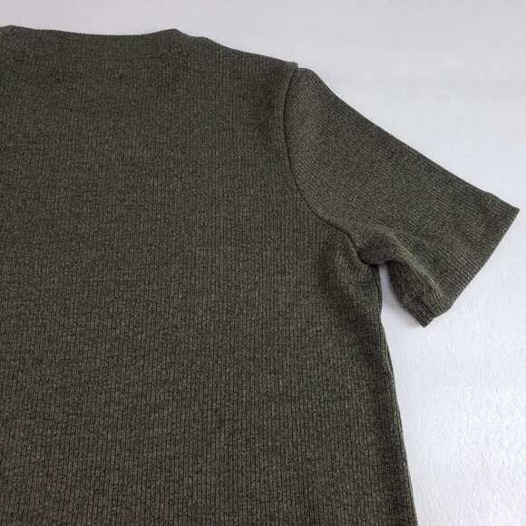 Madewell Pocket Tee Midi Dress Womens Small Green Ribbed Short Sleeve Casual - Picture 10 of 15